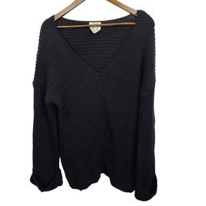 PPLA Black Chunky Knit Oversized Sweater XS/S
